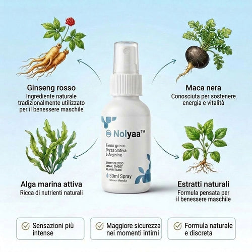 Nolyaa™ | Ritrova erezioni più forti in 60 secondi, in totale discrezione